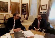 Održan sastanak Vučića i Dodika u Beogradu