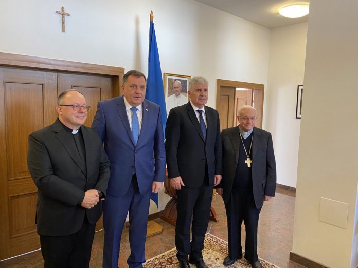 Сарајево - Додик и Човић са папским