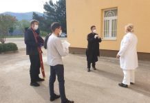 Pričešćena lica koja su smještena u karantinu u Studentskom centru u Trebinju
