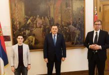 Održan sastanak Dodika, Vučića i Brnabićeve u Beogradu