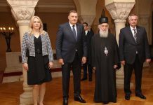 Dodik, Cvijanović i Višković razgovarali sa patrijarhom Irinejem