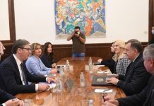 Dodik, Cvijanović i Višković razgovarali sa Vučićem u Beogradu
