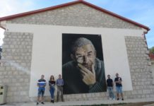 Mural sa likom Nebojše Glogovca oslikan u Nevesinju