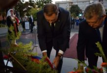 Dodik u Bijeljini položio vijenac palim srpskim borcima