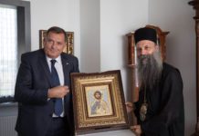 Dodik se sastao sa mitropolitom Porfirijem