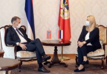 Cvijanović sa Rajnertsenom: Jačati saradnju Srpske i Norveške