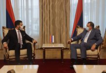 Dodik sa Udovičićem: Jačati institucionalnu saradnju u oblasti sporta