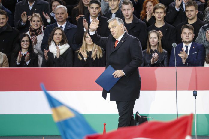Hungary March Viktor Orban