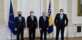Članovi Predsjedništva BiH sa Varheljijem