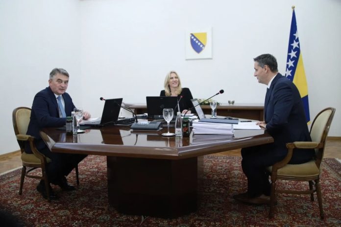 Sjednica Predsjedništva BiH Komšić Cvijanović Bećirović
