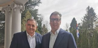 Dodik sa Vučićem: Pripreme za veliki Vaskršnji sabor teku odlično
