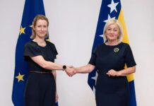 Krišto sa Kajom Kalas: BiH ne mijenja svoj spoljnopolitički cilj – članstvo u EU