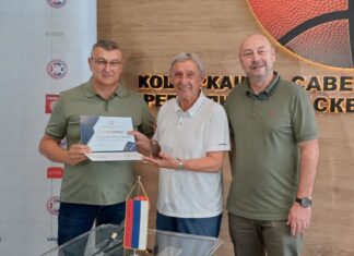 Pešić posjetio Košarkaški savez Republike Srpske, uručena mu Zlatna značka